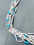Important Vintage Navajo Heishi Turquoise Necklace, Old-Nativo Arts