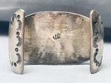 John Frank Vintage Native American Navajo Persin Turquoise Sterling Silver Bracelet-Nativo Arts