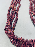 Native American Best Vintage Santo Domingo Purple Spiny Oyster Sterling Silver Necklace-Nativo Arts