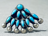 One Of The Best Ever Vintage Native American Zuni Turquoise Sterling Silver Earrings-Nativo Arts