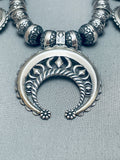 Beautiful Vintage Southwest Sterling Silver Squash Blossom Necklace-Nativo Arts