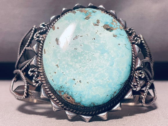 Museum Quality Vintage Native American Navajo Turquoise Sterling Silver Bracelet-Nativo Arts