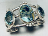 One Of The Best Vintage Native American Navajo Variscite Sterling Silver Bracelet-Nativo Arts