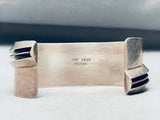 One Of The Most Unique Vintage Native American Navajo Contemporist Sterling Silver Bracelet-Nativo Arts