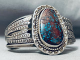 Rare Red Mountain Turquoise Vintage Native American Navajo Sterling Silver Bracelet-Nativo Arts
