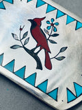 Bh Stunning Vintage Native American Zuni Inlay Sleeping Beauty Turquoise Sterling Silver Buckle-Nativo Arts