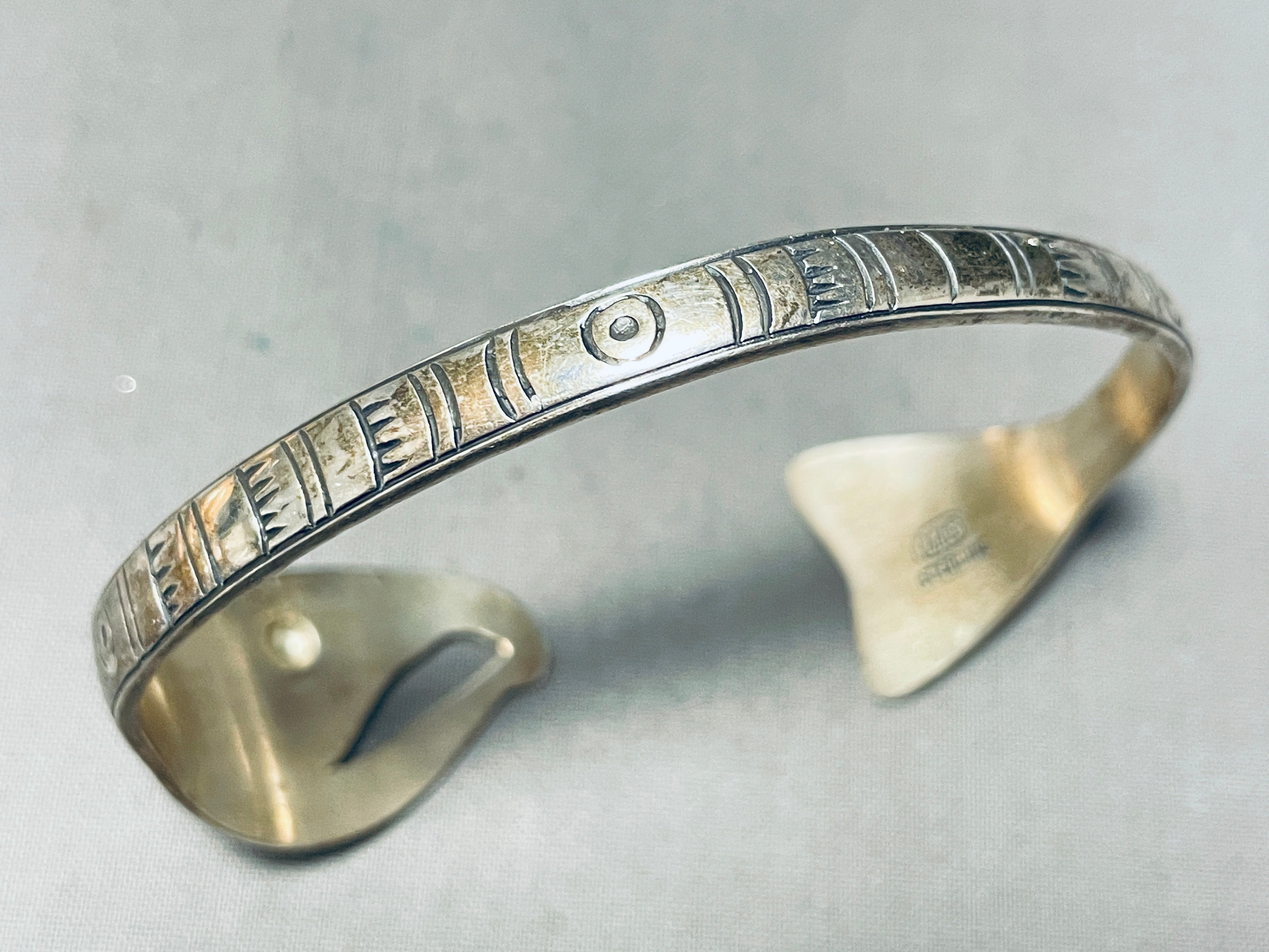 Billy J Wilson Vintage Native American Navajo Hand Tooled Sterling