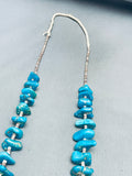 Blue Gem Beauty Vintage Navajo Turquoise Heishi Necklace Old-Nativo Arts