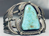 Museum Quality Vintage Native American Navajo Royston Turquoise Stelring Silver Coil Bracelet-Nativo Arts