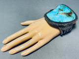 168 Grams!! Museum Quality Vintage Native American Navajo Turquoise Sterling Silver Bracelet-Nativo Arts