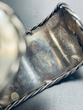 One Of The Most Unique Vintage Native American Navajo Petroglyph Sterling Silver Bracelet-Nativo Arts