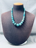 Balls Of Spider Web Turquoise Vintage Native American Navajo Sterling Silver Necklace-Nativo Arts