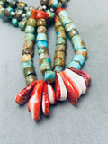 One Of The Finest Ever Vintage Santo Domingo Green Turquoise Shell Necklace-Nativo Arts
