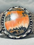 Authentic Vintage Native American Navajo Petrified Wood Sterling Silver Bracelet-Nativo Arts