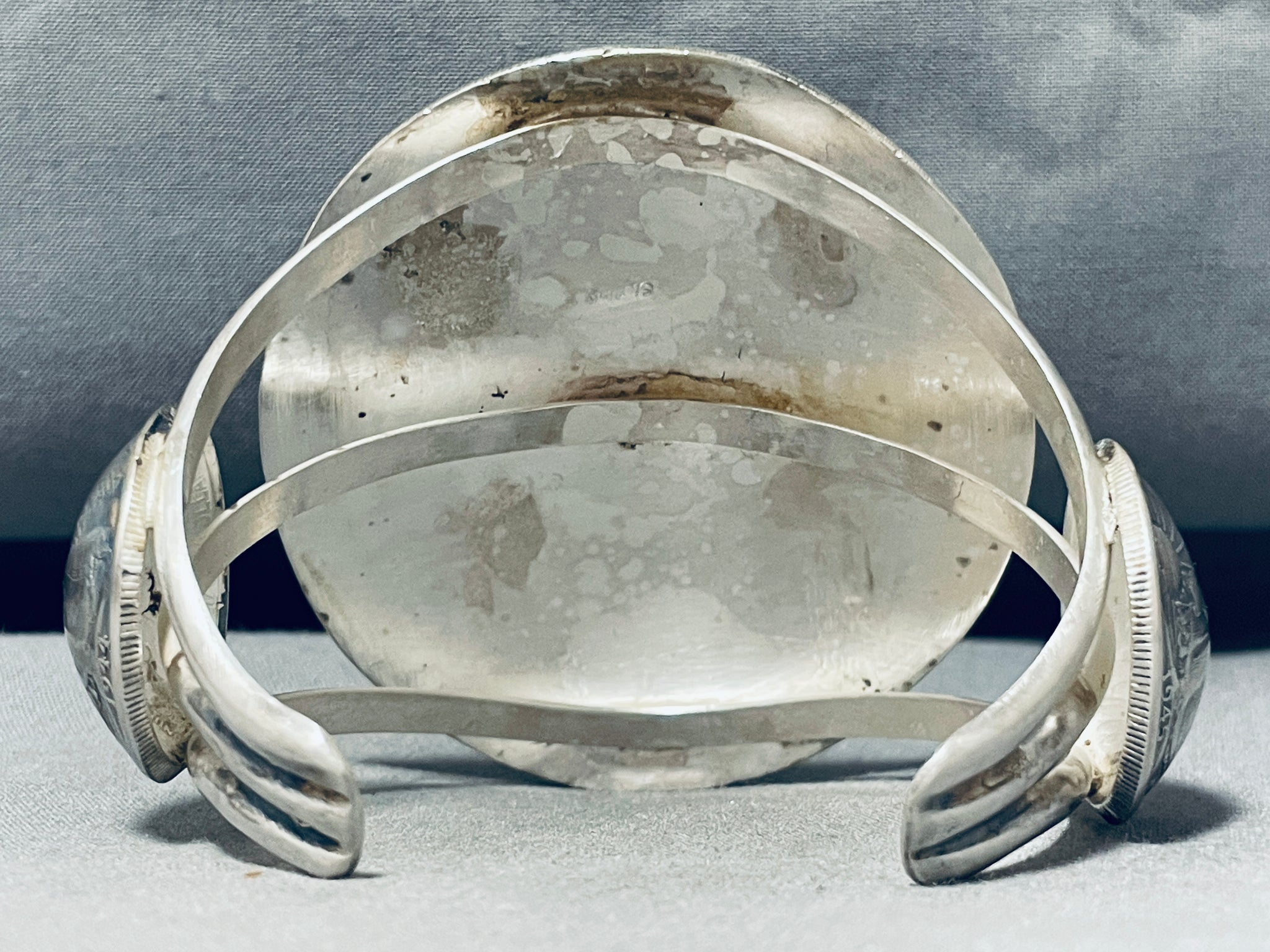 Massive 108 Grams Native American Navajo Sterling Silver 50 Cent