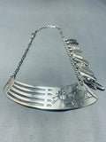 One Of The Most Unique Vintage Native American Navajo Sterling Silver Necklace-Nativo Arts