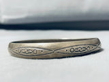 Traditional Vintage Native American Navajo Sterling Silver Bangle Bracelet-Nativo Arts
