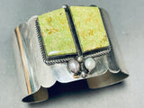 The Best Jim Linkin Vintage Native American Navajo Gaspeite Sterling Silver Bracelet-Nativo Arts