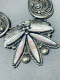 The Absolute Best Vintage Native American Navajo Pink Shell Sterling Silver Necklace-Nativo Arts