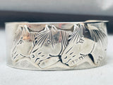 Important Nel Morgan Horse Head Sterling Silver Bracelet Cuff-Nativo Arts