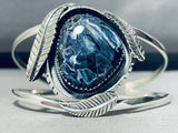 Pietersite!! Very Rare Vintage Native American Navajo Sterling Silver Bracelet Cuff-Nativo Arts