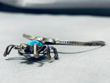 Dangling Spider!! Vintage Native American Navajo Turquoise Sterling Silver Bracelet-Nativo Arts