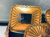 Gasp! Rare Vintage Native American Navajo Copper Hand Tooled Concho Belt-Nativo Arts