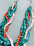 One Of The Most Unique Ever Vintage Santo Domingo Turquoise Necklace-Nativo Arts