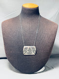 Detailed Vintage Native American Hopi Sterling Silver Bear Paw Necklace-Nativo Arts