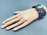 One Of Best Ever Vintage Native American Navajo Carico Lake Turquoise Sterling Silver Bracelet-Nativo Arts