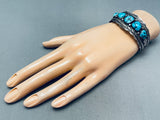 Bea Nez Vintage Native American Navajo Turquoise Sterling Silver Bracelet-Nativo Arts