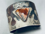 One Of The Most Unique Ever Vintage Native American Navajo Agate Sterling Silver Bracelet-Nativo Arts