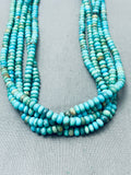 Rare Vintage Native American Navajo Turquoise Disc Sterling Silver Necklace-Nativo Arts