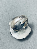Tc Exceptional Vintage Native American Navajo Morenci Turquoise Sterling Silver Ring