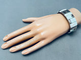 The Best 6 Inch Wrist Vintage Native American Navajo Opal Sterling Silver Bracelet-Nativo Arts