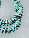 Native American Traditional Vintage Santo Domingo Royston Turquoise Sterling Silver Necklace-Nativo Arts