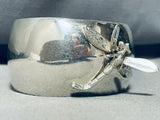 Gorgy!! Vintage Southwest Sterling Silver Dragonfly Bracelet Cuff-Nativo Arts