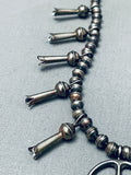 Open Arms Vintage Native American Navajo Sterling Silver Squash Blossom Necklace Old-Nativo Arts