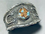 Horseshoe + Rare Turquoise Vintage Native American Navajo Sterling Silver Bracelet-Nativo Arts