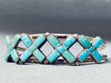 X Marks The Spot Vintage Native American Navajo Inlay Sterling Silver Bracelet-Nativo Arts