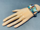 6.5 Inch Wrist Incredible Vintage Native American Navajo Sterling Silver Bracelet-Nativo Arts