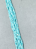 Gorgeous And Intricate Vintage Native American Navajo Turquoise Heishi Sterling Silver Necklace-Nativo Arts