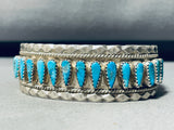 Tears Of Joy Turquoise!! Vintage Native American Navajo Sterling Silver Bracelet Cuff-Nativo Arts