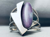 Most Unique Vintage Native American Navajo Charoite Sterling Silver Bracelet-Nativo Arts