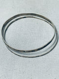 Striking Vintage Native American Navajo Sterling Silver Bracelet