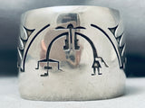 One Of The Best Vintage Native American Hopi Sterling Silver Yei Bracelet-Nativo Arts