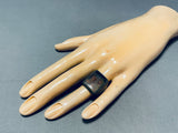 Misty Agate Vintage Native American Navajo Sterling Silver Ring -check Out The Patina!-Nativo Arts