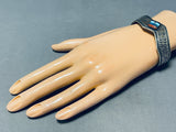 Native American One Of The Most Intricate Vintage Santo Domingo Inlay Sterling Silver Bracelet-Nativo Arts