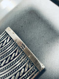 23 Story Tall Vintage Native American Navajo Sterling Silver Bracelet Cuff-Nativo Arts