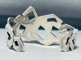 One Of The Most Unique Vintage Abstract Sterling Silver Bracelet Cuff-Nativo Arts